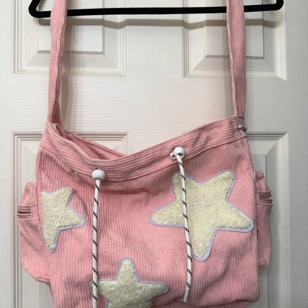 Pink Star-Patterned Women's Bag